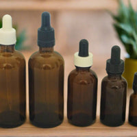 Amber Glass Tincture Bottle with Glass Eye Dropper | Ki Aroma