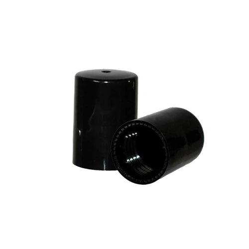 Clear Glass Roll On Bottle - Black or White Cap - 16mm