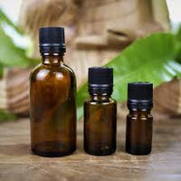 Amber Glass Dropper Bottle with Black Dropper Cap - 18mm