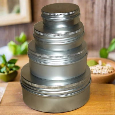 Aluminum Canister with Screw Top Lid - 15ml/30ml/60ml/150ml/250ml | Ki Aroma