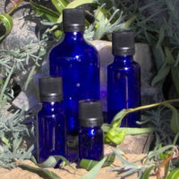 Cobalt Blue Glass Bottle with Black Dropper Cap - 18mm | Ki Aroma