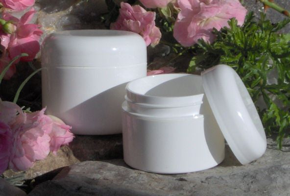 White Plastic Jar with White Screw Cap - 30ml/60ml | Ki Aroma